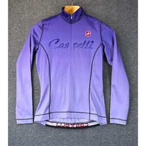 Castelli Cycling Jersey Womens Size M Purple Ombre Long Sleeve Half-Zip Pockets